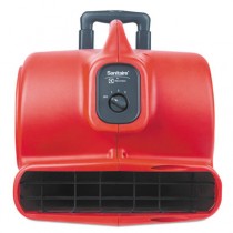Commercial Three-Speed Air Mover with Built-on Dolly, 5.0 Amp, Red, 25-Ft Cord