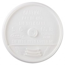 Sip Thru Lids For 10,12, 14 oz Foam Cups, Plastic, White
