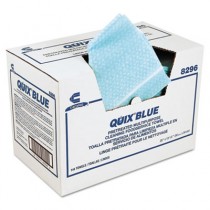 Quix Pretreated Cleaning Towels, Cloth, 13 1/2 x 20, Blue