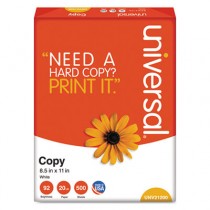 Copy Paper, 92 Brightness, 20lb, 8-1/2 x 11, White