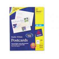 Inkjet-Compatible Postcards, 5-1/2 x 4-1/4, Four per Sheet, 200 Cards/Box