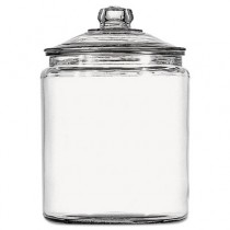 Heritage Hill Glass Jar with Lid, 1 Gallon, Clear, Glass Lid