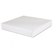 Lock-Corner Pizza Boxes, 12w x 12d x 1-7/8h, White