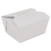 ChampPak Retro Carryout Boxes, Paperboard, 4-3/8 x 3-1/2 x 2-1/2, White