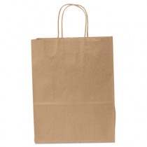 Traveler Paper Shopping Bags, 10"W x 5"D x 13"H, Brown
