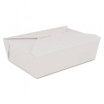 ChampPak Retro Carryout Boxes, Paperboard, 7-3/4 x 5-1/2 x 2-1/2, White