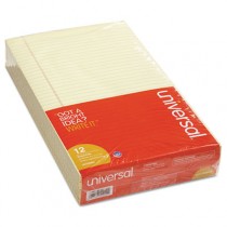 Glue Top Writing Pads, Wide Rule, Legal, Canary