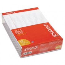 Perforated Edge Writing Pad, Legal Ruled, Letter, White, 50 Sheets