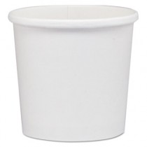Flexstyle Double Poly Paper Containers, White, 12 oz, 3.6"Diameter