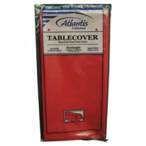 Plastic Table Cover, 54" x 108", Red