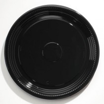 Caterline Casuals Thermoformed Platters, PET, Black, 16" Diameter