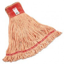Web Foot Wet Mop, Large, Orange w/Red Headband, Cotton/Synthetic Blend