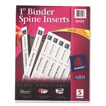 Custom Binder Spine Inserts, 1" Spine Width, 8 Inserts/Sheet, 5 Sheets/Pack