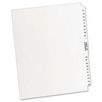 Avery-Style Legal Side Tab Divider, Title: 51-75, Letter, White, 1 Set