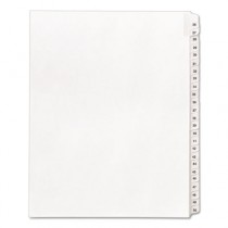 Allstate-Style Legal Side Tab Dividers, 25-Tab, 26-50, Letter, White, 25/Set