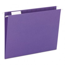 Hanging File Folders, 1/5 Tab, 11 Point Stock, Letter, Purple, 25/Box