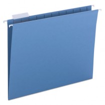 Hanging File Folders, 1/5 Tab, 11 Point Stock, Letter, Blue, 25/Box