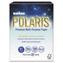 POLARIS Copy Paper, 8 1/2 x 11, 20lb White, 5000 Sheets/Carton
