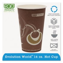 Evolution World 24% PCF Hot Drink Cups, 16 oz, Purple