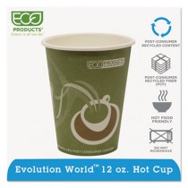 Evolution World 24% PCF Hot Drink Cups, Sea Green, 12 oz