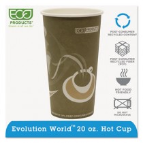 Evolution World 24% PCF Hot Drink Cups, 20 oz, Gray