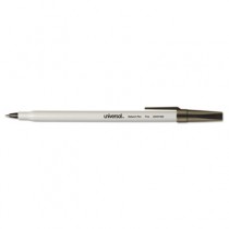 Economy Ballpoint Stick Oil-Based Pen, Black Ink, Fine, Dozen