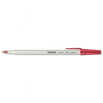 Economy Ballpoint Stick Oil-Based Pen, Red Ink, Medium, Dozen