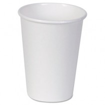 Polylined Paper Cups, Hot, 12 oz., White, 50/Bag