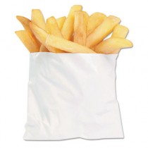 PB3 French Fry Bags, 4 1/2 x 2 x 3 1/2, White