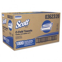 SCOTT C-Fold Paper Towels, Convenience Pack, 10 1/8 x 13 3/20, White, 200/Pack