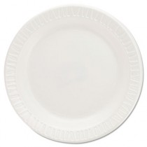 Foam Plastic Plates, 6 Inches, White, Round, 125/Pack