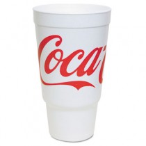 Coca-Cola Foam Cups, Foam, Red/White, 32 oz
