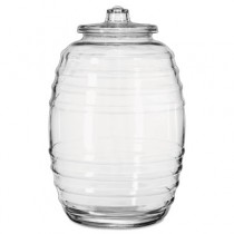 Glass Barrel with Lid, 20 Liters, Clear