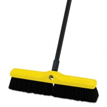 Medium Floor Sweeper, Polypropylene/Tampico, 18" Brush, 3" Bristles, Black