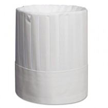Pleated Chef's Hats, Paper, White, Adjustable, 9" Tall