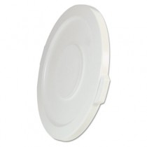 Round Brute Flat Top Lid, 22 1/4 x 1 5/8, White