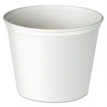 Double Wrapped Paper Bucket, Waxed, White, 83 oz