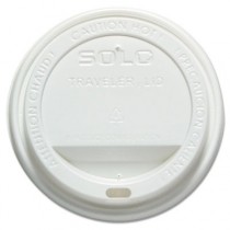 Dome-Top Hot Cup Lids For 12oz-16oz Paper Hot Cups, White