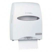 SANITOUCH Hard Roll Towel Dispenser, 12 3/5 x 10 1/5 x 16 3/10, Pearl White