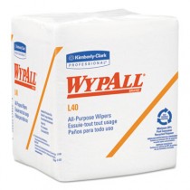 WYPALL L40 Cloth-Like 1/4-Fold Wipes, 12 1/2 x 12