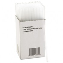 Unwrapped Jumbo Straws, 7 3/4", Translucent