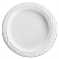 Plastic Plates, 6 Inches, White, Round, Lightweight, 10/Pack