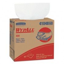 WYPALL X80 Wipers, 9 1/10 x 16 4/5, White, POP-UP Box