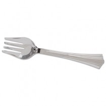 Heavyweight Plastic Serving Fork, Silver, 10", Reflections Design