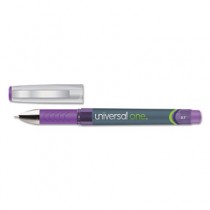 High Capacity Roller Ball Stick Gel Pen, Purple Ink, Medium 0.7mm, Dozen