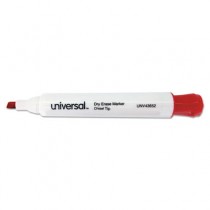 Dry Erase Marker, Chisel Tip, Red, Dozen