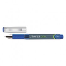 High Capacity Roller Ball Stick Gel Pen, Blue Ink, Needle, Dozen