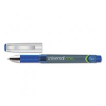 High Capacity Roller Ball Stick Gel Pen, Blue Ink, Medium 0.7mm, Dozen