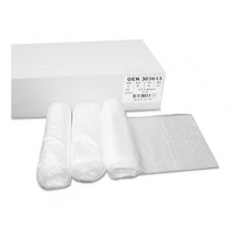 High-Density Can Liner, 38 x 58, 60-Gallon, 22 Micron Equivalent, Clear, 15/Roll