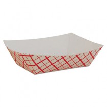 Paper Food Baskets, Red/White Checkerboard, 1/2 lb Capacity